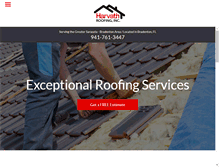 Tablet Screenshot of harvathroofing.com